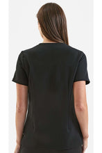 Load image into Gallery viewer, Women&#39;s Black Limitless V-Neck Stretch Scrub Top