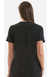 Women's Black Limitless V-Neck Stretch Scrub Top