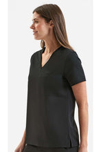 Load image into Gallery viewer, Women&#39;s Black Limitless V-Neck Stretch Scrub Top