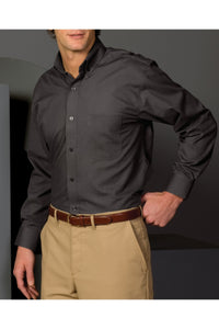Men's Lightweight Long Sleeve Poplin Shirt - Steel Grey