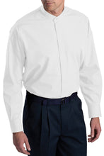 Load image into Gallery viewer, Men&#39;s Banded Collar Broadcloth Shirt - White