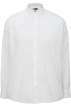 Load image into Gallery viewer, Men&#39;s Banded Collar Broadcloth Shirt - White
