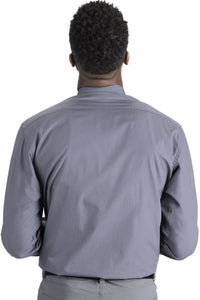Men's Banded Collar Broadcloth Shirt - White
