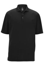 Load image into Gallery viewer, Unisex Snap Front Mesh Polo - Black