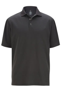 Unisex Steel Grey Snap Front Mesh Polo