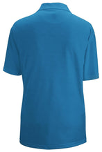 Load image into Gallery viewer, Unisex Snap Front Mesh Polo - Marina Blue