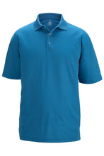 Load image into Gallery viewer, Unisex Snap Front Mesh Polo - Marina Blue