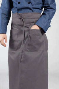 Slate Full Bistro Apron (2 Patch Pockets)