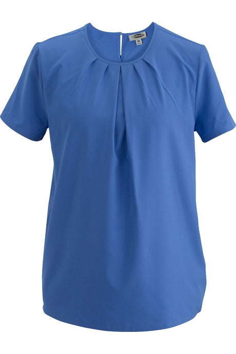 Ladies' Jewel Neck Blouse - French Blue