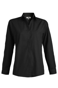 Ladies' Café Broadcloth Shirt - Black