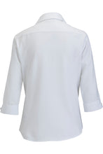 Load image into Gallery viewer, Edwards Women’s White 3/4 Sleeve FlexBatiste Cafe Blouse