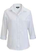 Load image into Gallery viewer, Edwards XXS Women’s White 3/4 Sleeve FlexBatiste Cafe Blouse