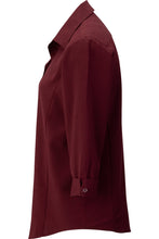 Load image into Gallery viewer, Edwards Ladies' Burgundy 3/4 Sleeve FlexBatiste Cafe Blouse