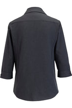 Load image into Gallery viewer, Edwards Ladies' Steel Grey 3/4 Sleeve FlexBatiste Cafe Blouse