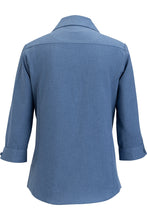 Load image into Gallery viewer, Edwards Women’s Riviera Blue 3/4 Sleeve FlexBatiste Cafe Blouse