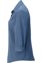 Load image into Gallery viewer, Edwards Women’s Riviera Blue 3/4 Sleeve FlexBatiste Cafe Blouse