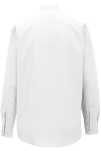 Ladies' Banded Collar Broadcloth Shirt - White