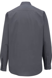 Ladies' Banded Collar Broadcloth Shirt - Dark Grey