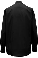 Load image into Gallery viewer, Ladies&#39; Banded Collar Broadcloth Shirt - Black