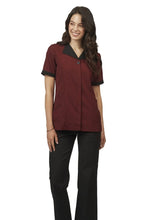 Load image into Gallery viewer, Edwards Women's Burgundy Flex Pinnacle Housekeeping Tunic