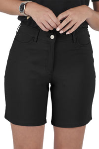 Ladies' Black Flex Chino Short