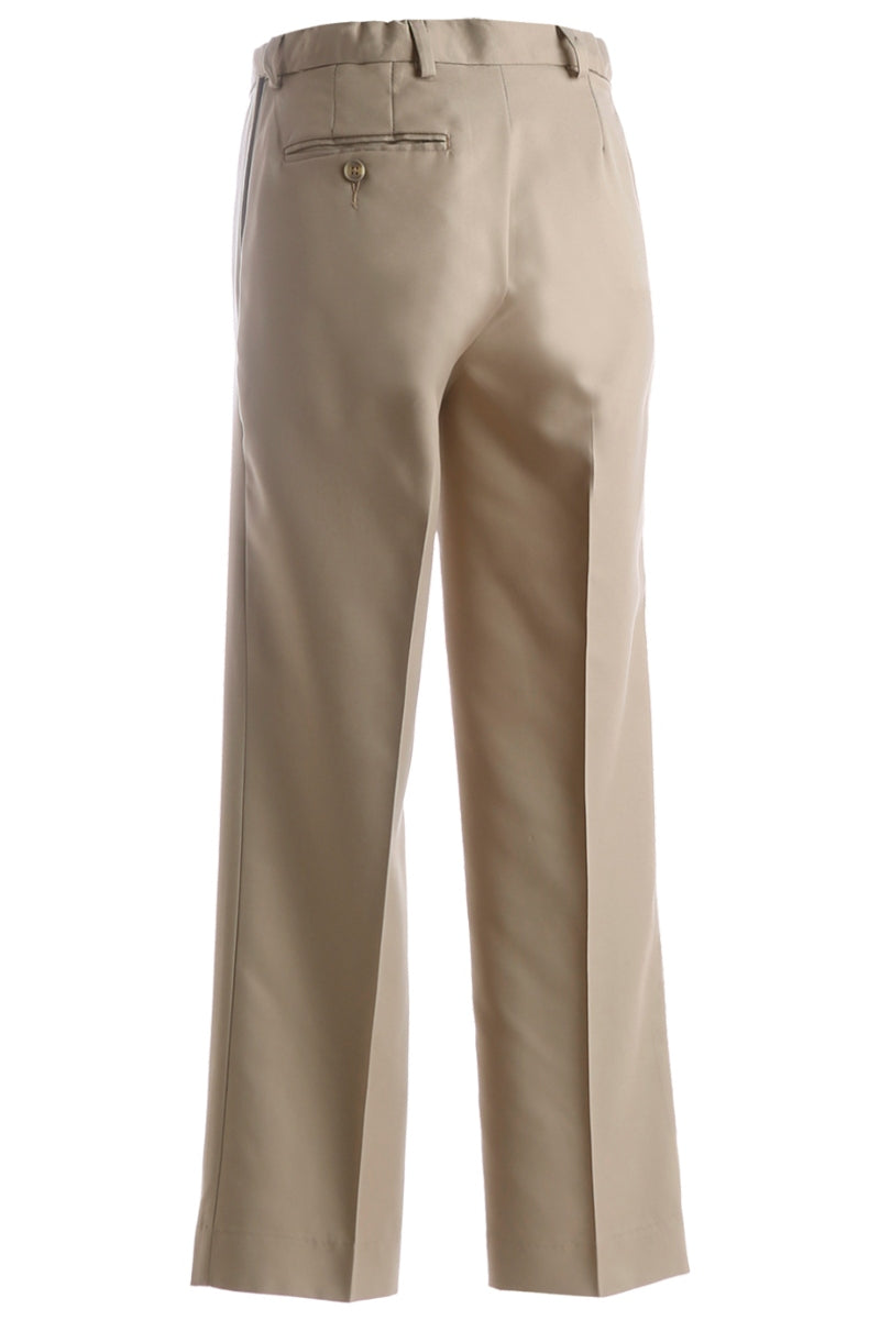 Edwards 8572 Women Microfiber Flat Front Dress Pant Tan 4 31