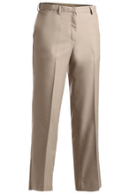 Load image into Gallery viewer, Ladies&#39; Microfiber Flat Front Dress Pant - Tan