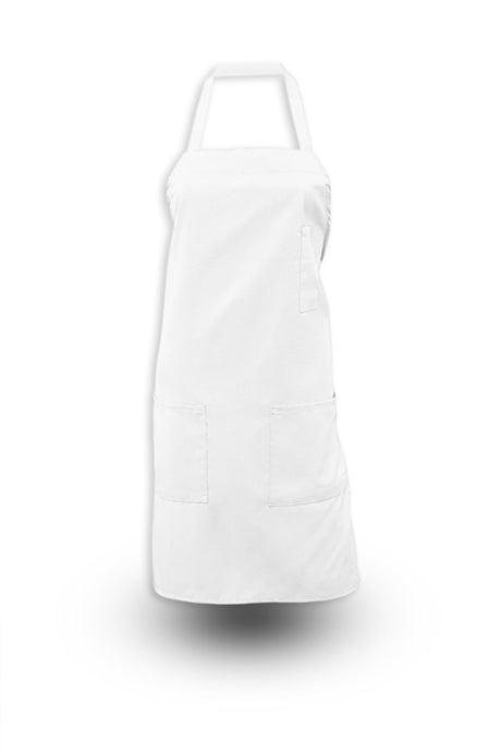 White Bib Apron (3 Pockets)