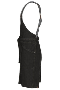 Berkeley Black Denim Bib Snap Apron