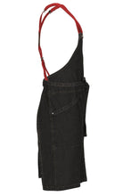 Load image into Gallery viewer, Berkeley Black Denim Bib Snap Apron