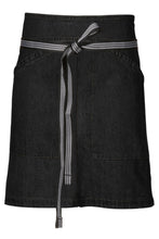 Load image into Gallery viewer, Berkeley Black Denim Half Bistro Snap Apron