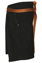 Load image into Gallery viewer, Berkeley Black Denim Half Bistro Snap Apron