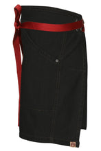 Load image into Gallery viewer, Berkeley Black Denim Half Bistro Snap Apron