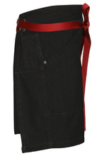 Load image into Gallery viewer, Berkeley Black Denim Half Bistro Snap Apron