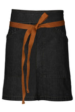 Load image into Gallery viewer, Berkeley Black Denim Half Bistro Snap Apron