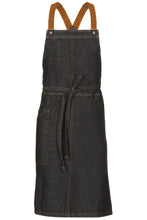 Load image into Gallery viewer, Berkeley Black Denim Chef&#39;s Bib Snap Apron