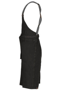 Berkeley Black Denim Chef's Bib Snap Apron