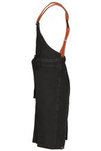 Load image into Gallery viewer, Berkeley Black Denim Chef&#39;s Bib Snap Apron