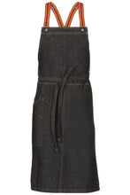 Load image into Gallery viewer, Berkeley Black Denim Chef&#39;s Bib Snap Apron