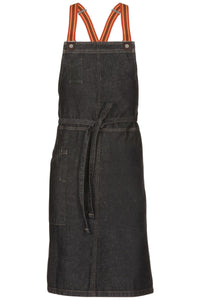 Berkeley Black Denim Chef's Bib Snap Apron