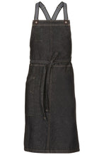 Load image into Gallery viewer, Berkeley Black Denim Chef&#39;s Bib Snap Apron