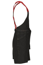 Load image into Gallery viewer, Berkeley Black Denim Short Bib Snap Apron