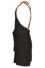 Load image into Gallery viewer, Berkeley Black Denim Short Bib Snap Apron