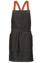 Load image into Gallery viewer, Berkeley Black Denim Short Bib Snap Apron