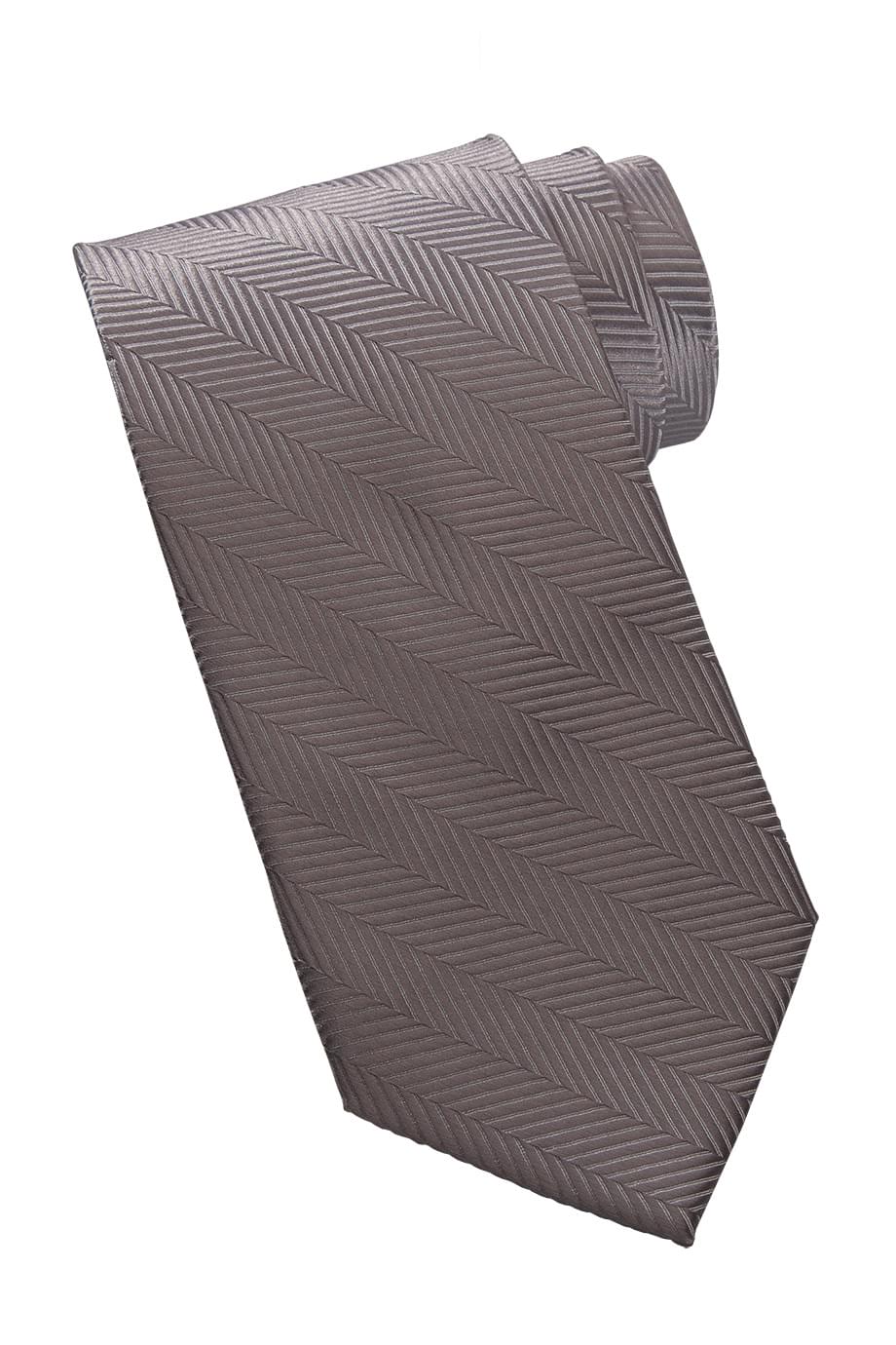 Herringbone Titanium Necktie