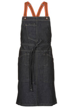 Load image into Gallery viewer, Berkeley Indigo Denim Bib Snap Apron