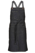 Load image into Gallery viewer, Berkeley Indigo Denim Bib Snap Apron