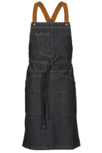 Load image into Gallery viewer, Berkeley Indigo Denim Bib Snap Apron