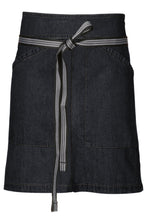 Load image into Gallery viewer, Berkeley Indigo Blue Denim Half Bistro Snap Apron