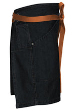 Load image into Gallery viewer, Berkeley Indigo Blue Denim Half Bistro Snap Apron